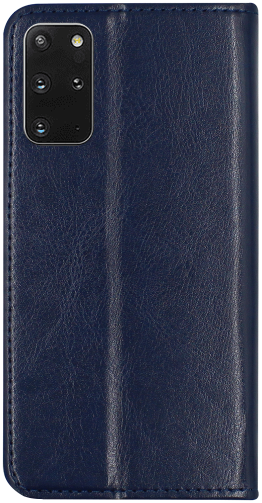 Samsung Galaxy S20 Plus (SM-G985F) oldalra nyíló flipes bőrtok valódi bőr sötétkék