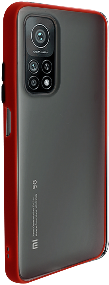 Xiaomi Mi 10T 5G kemény hátlap Vennus Button Bumper piros