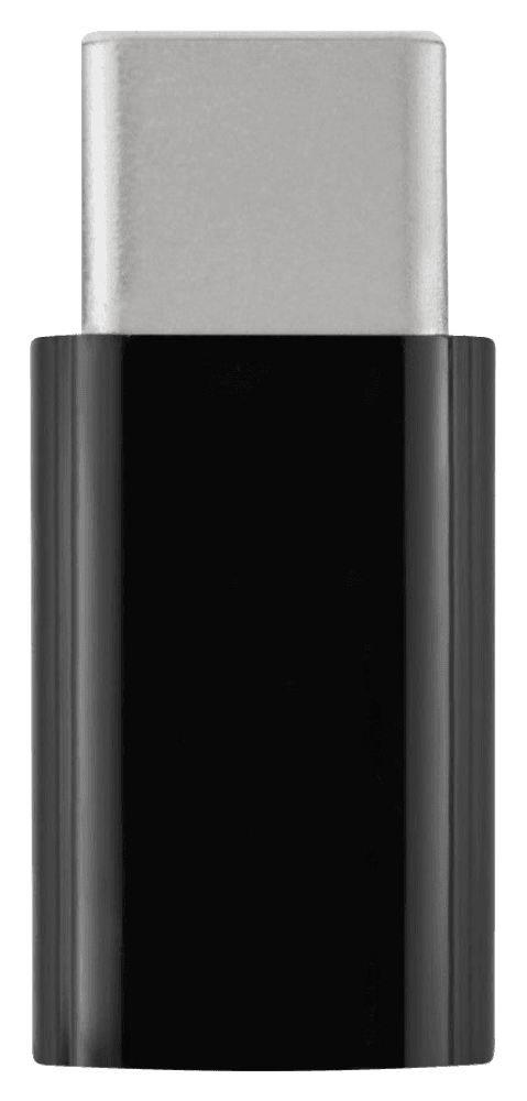 Realme 7 Pro átalakító adapter micro USB csatlakozóról TYPE-C csatlakozóra fekete