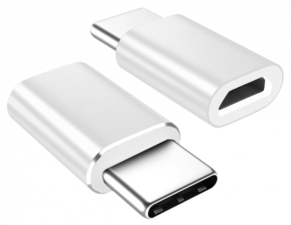 Nokia 2.3 átalakító adapter micro USB csatlakozóról TYPE-C csatlakozóra fehér