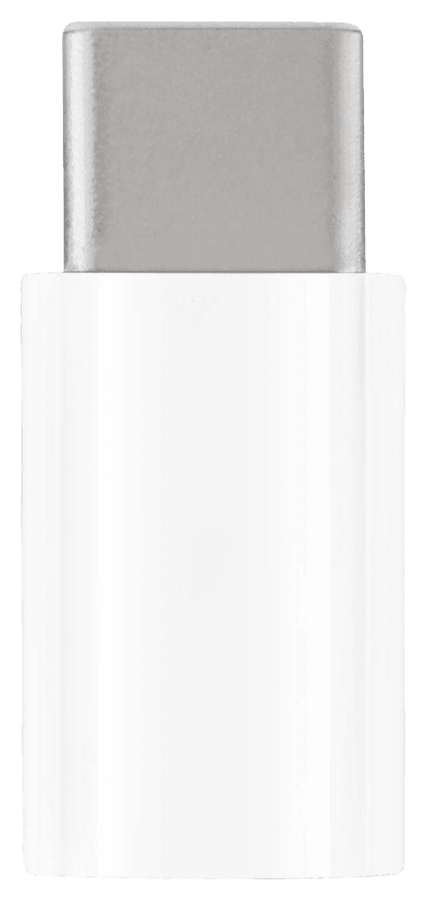 Apple iPad 2018 9.7 átalakító adapter micro USB csatlakozóról TYPE-C csatlakozóra fehér