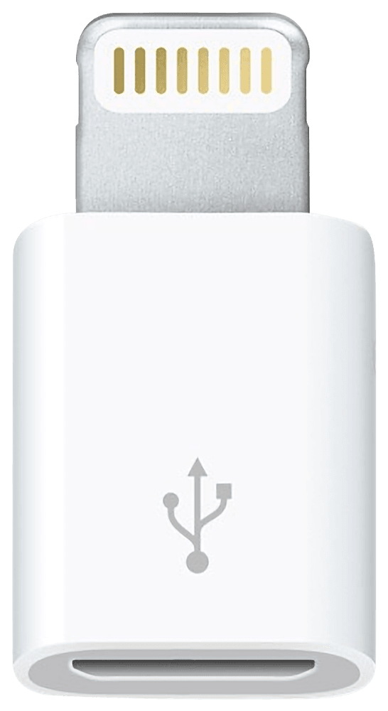 Sony Xperia L3 átalakító adapter micro USB csatlakozóról Lightning csatlakozóra fehér