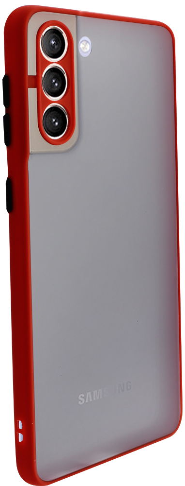 Samsung Galaxy S21 Plus 5G (SM-G996B) kemény hátlap Vennus Button Bumper piros