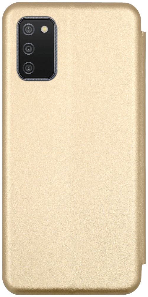 Samsung Galaxy A02s (SM-A025) oldalra nyíló mágneses flipes prémium minőség arany