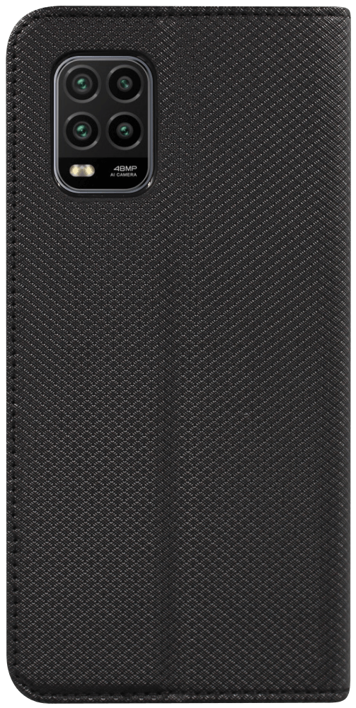 Xiaomi Mi 10 Lite 5G oldalra nyíló flipes bőrtok rombusz mintás fekete