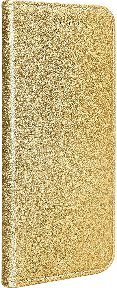 Samsung Galaxy A72 4G (SM-A725F) oldalra nyíló flipes bőrtok csillámos arany