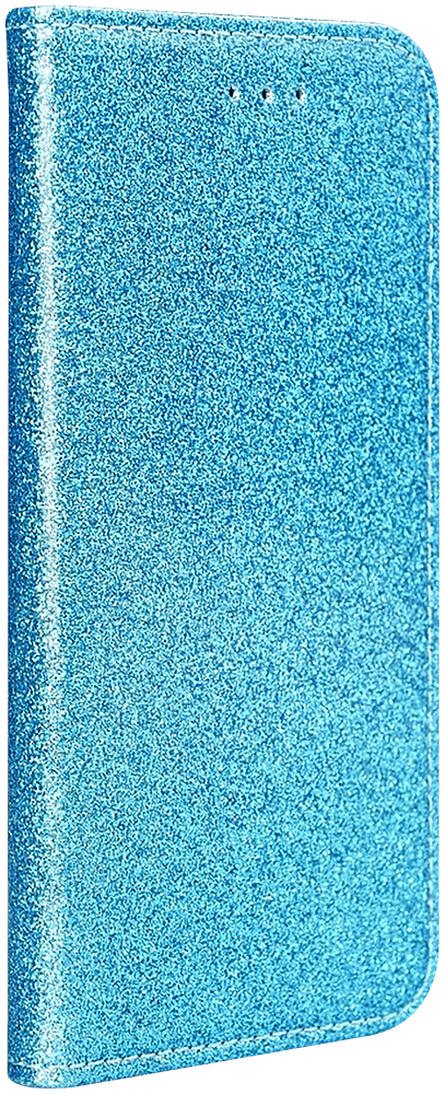 Samsung Galaxy A72 5G (SM-A726B) oldalra nyíló flipes bőrtok csillámos kék