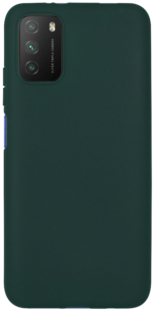 Xiaomi Poco M3 szilikon tok matt sötétzöld