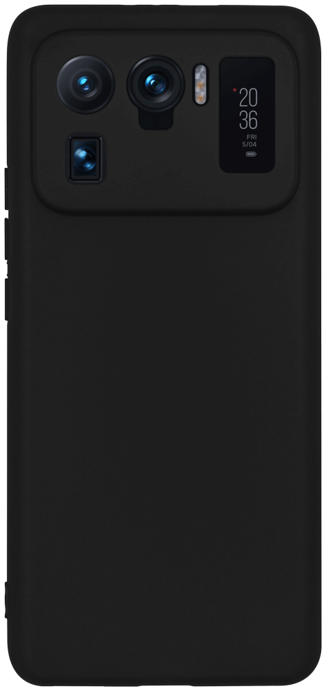 Xiaomi Mi 11 Ultra szilikon tok kameravédővel matt fekete