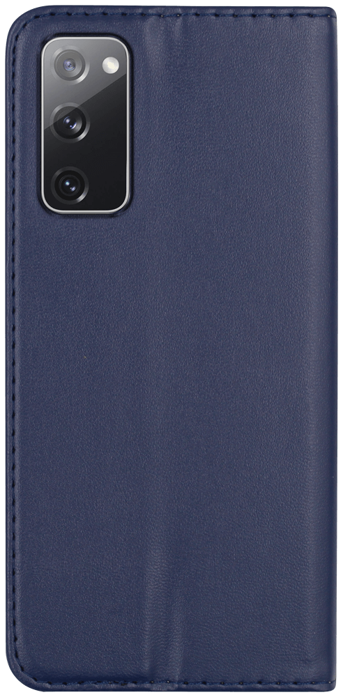 Samsung Galaxy S20 FE oldalra nyíló flipes bőrtok asztali tartó funkciós sötétkék