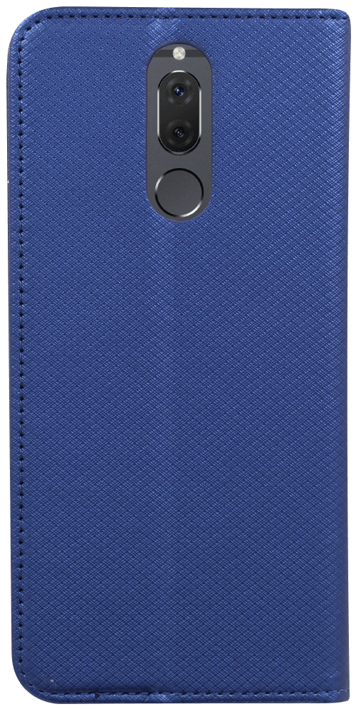 Huawei Mate 10 Lite oldalra nyíló flipes bőrtok rombusz mintás sötétkék