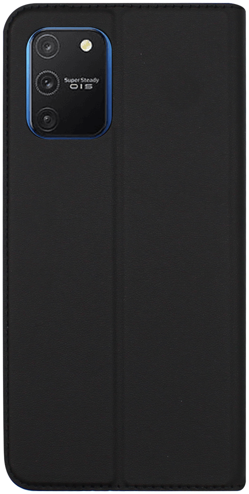 Samsung Galaxy S10 Lite (SM-G770F) oldalra nyíló flipes bőrtok elől-hátul mágneses fekete