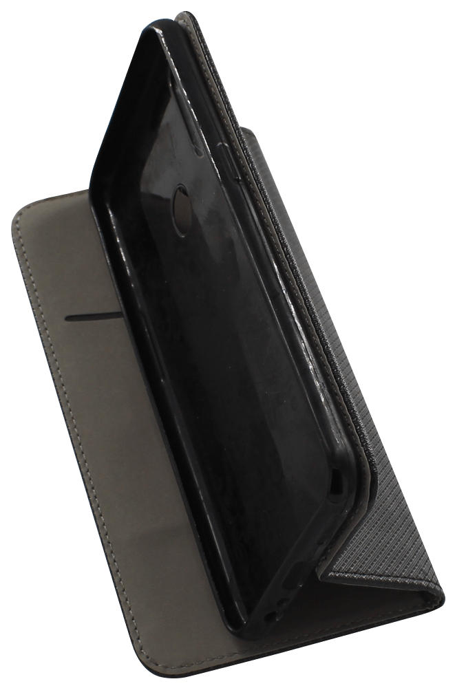 Oppo A31 oldalra nyíló flipes bőrtok rombusz mintás fekete