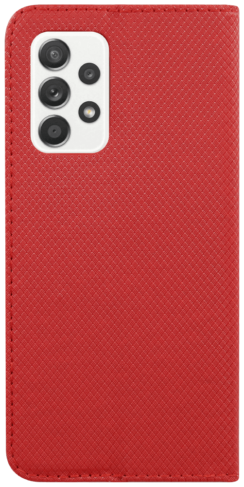 Samsung Galaxy A52 4G (SM-A525F) oldalra nyíló flipes bőrtok rombusz mintás piros