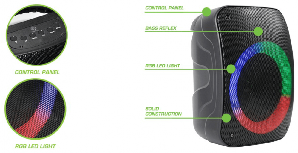 Apple iPhone 13 kompatibilis bluetooth hangszóró Rebeltec Stage 300