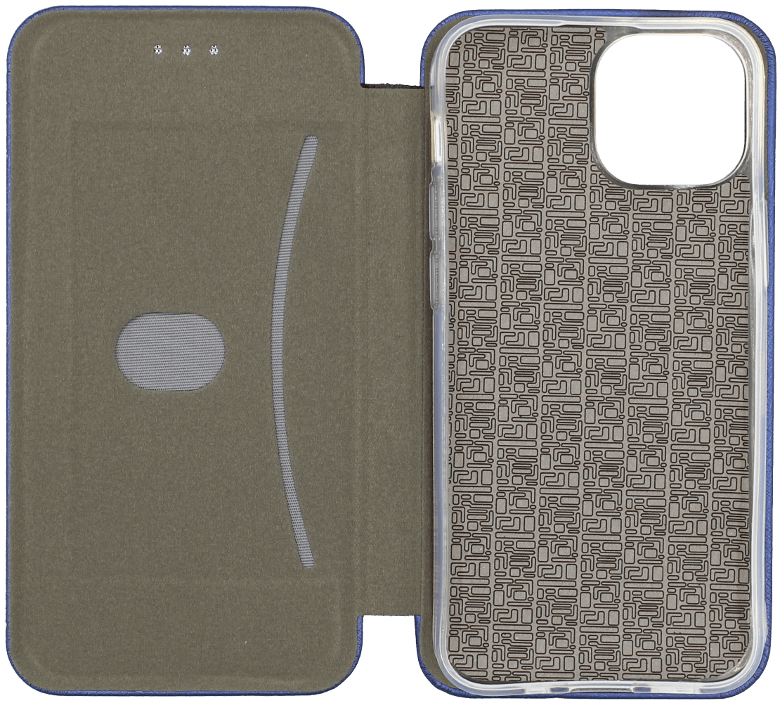 Apple iPhone 13 Mini oldalra nyíló mágneses flipes bőrtok prémium minőség sötétkék