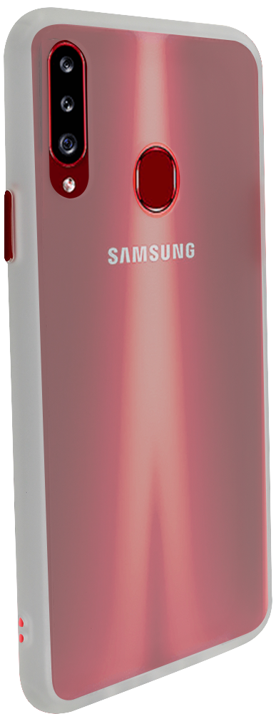 Samsung Galaxy A20s (SM-A207F) kemény hátlap Vennus Button Bumper átlátszó