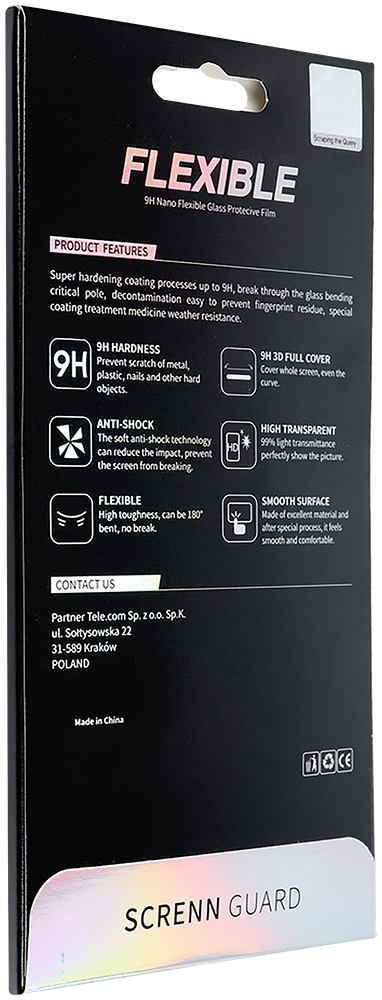 Apple iPhone 13 flexibilis hibrid képernyővédő fólia fekete