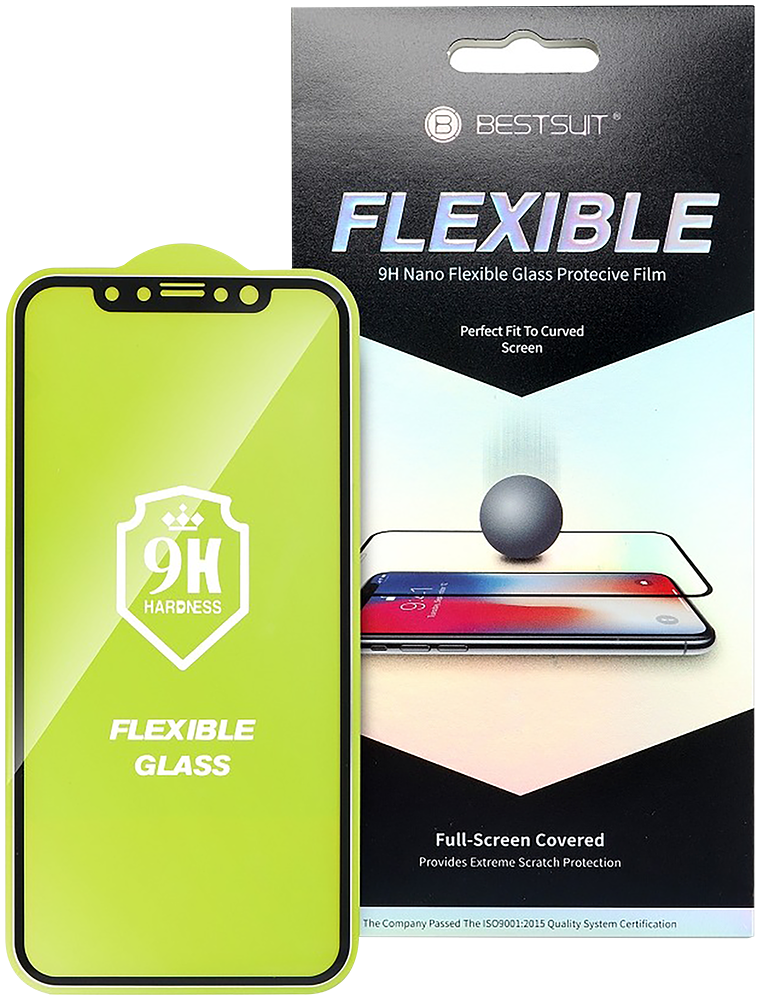 Apple iPhone 13 flexibilis hibrid képernyővédő fólia fekete