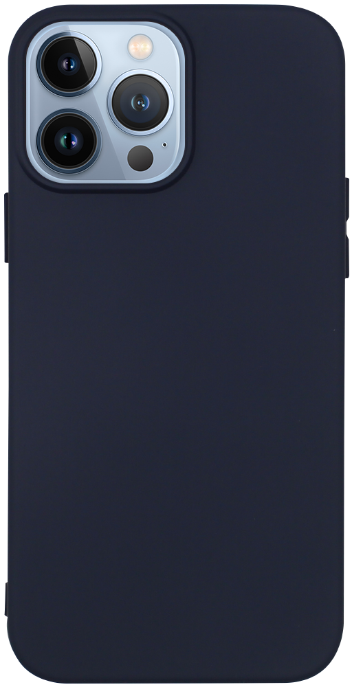 Apple iPhone 13 Pro Max szilikon tok matt sötétkék
