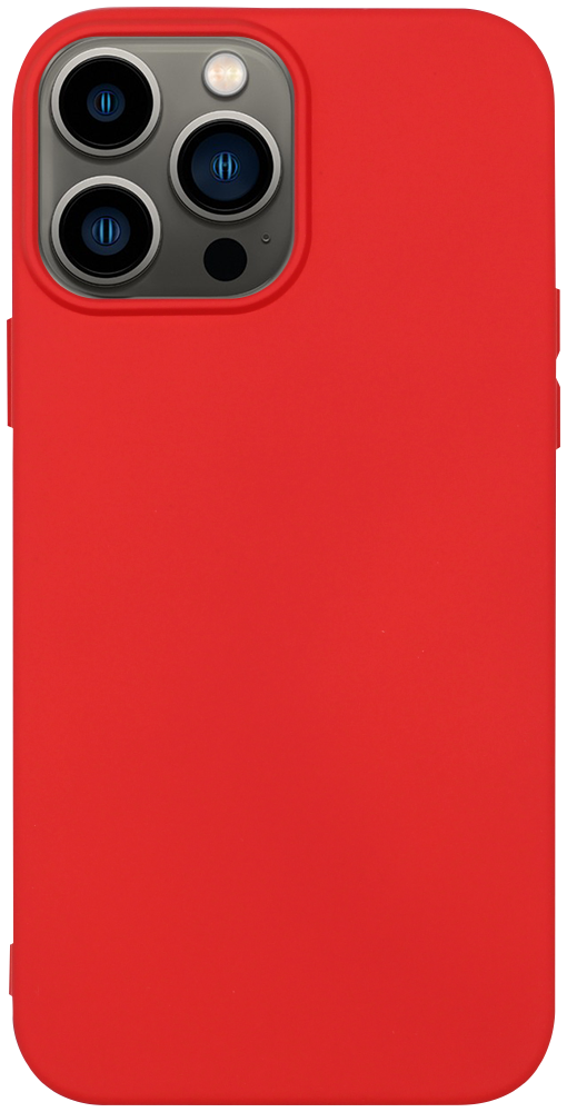 Apple iPhone 13 Pro Max szilikon tok matt piros