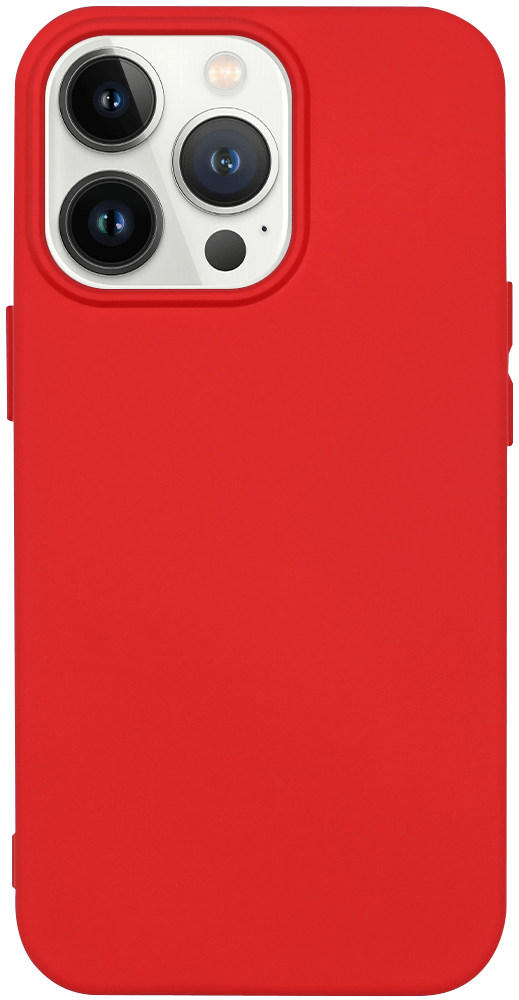 Apple iPhone 13 Pro szilikon tok matt piros