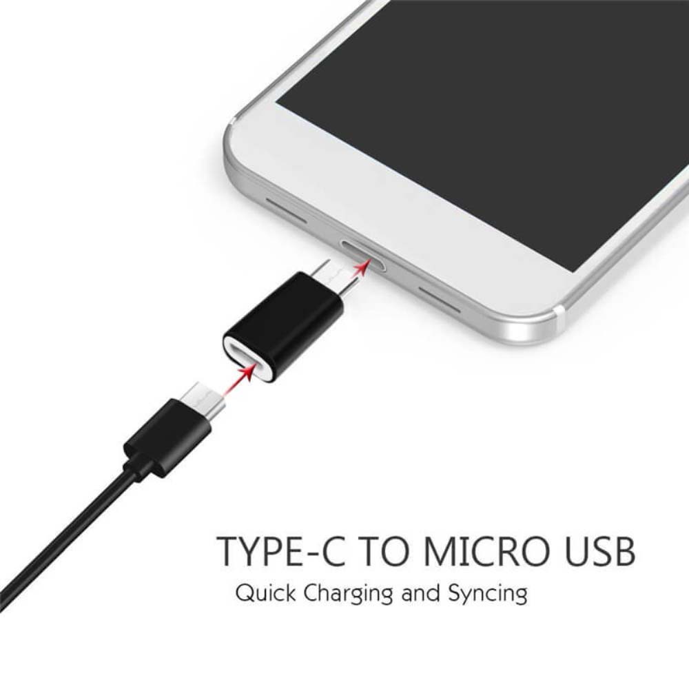 Sony Xperia 10 Plus átalakító adapter TYPE-C csatlakozóról micro USB csatlakozóra fekete