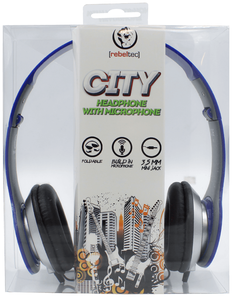 Apple iPhone 12 Mini vezetékes fejhallgató Rebeltec City kék