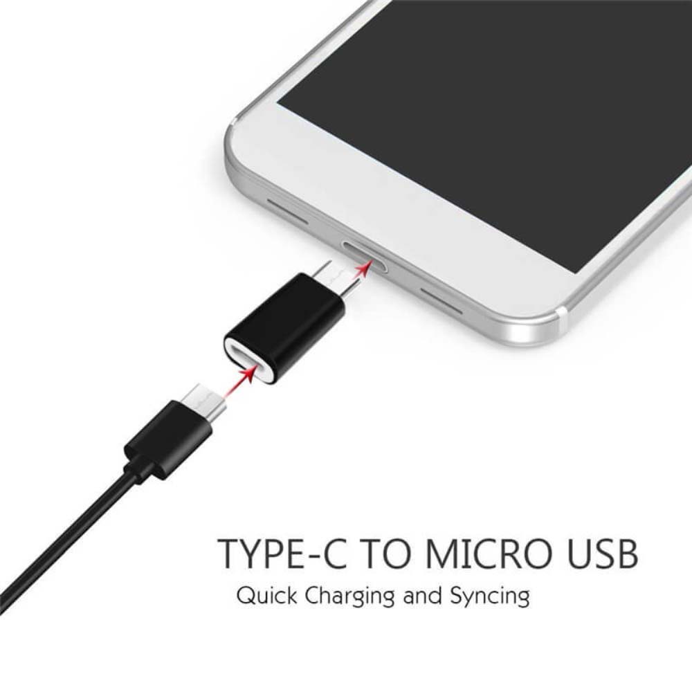 LG G7 ThinQ átalakító adapter TYPE-C csatlakozóról micro USB csatlakozóra fekete