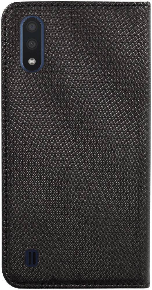 Samsung Galaxy A01 ( SM-A015F) oldalra nyíló flipes bőrtok rombusz mintás fekete