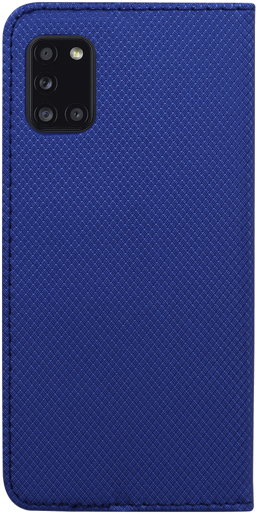 Samsung Galaxy A31 ( SM-A315F) oldalra nyíló flipes bőrtok rombusz mintás sötétkék