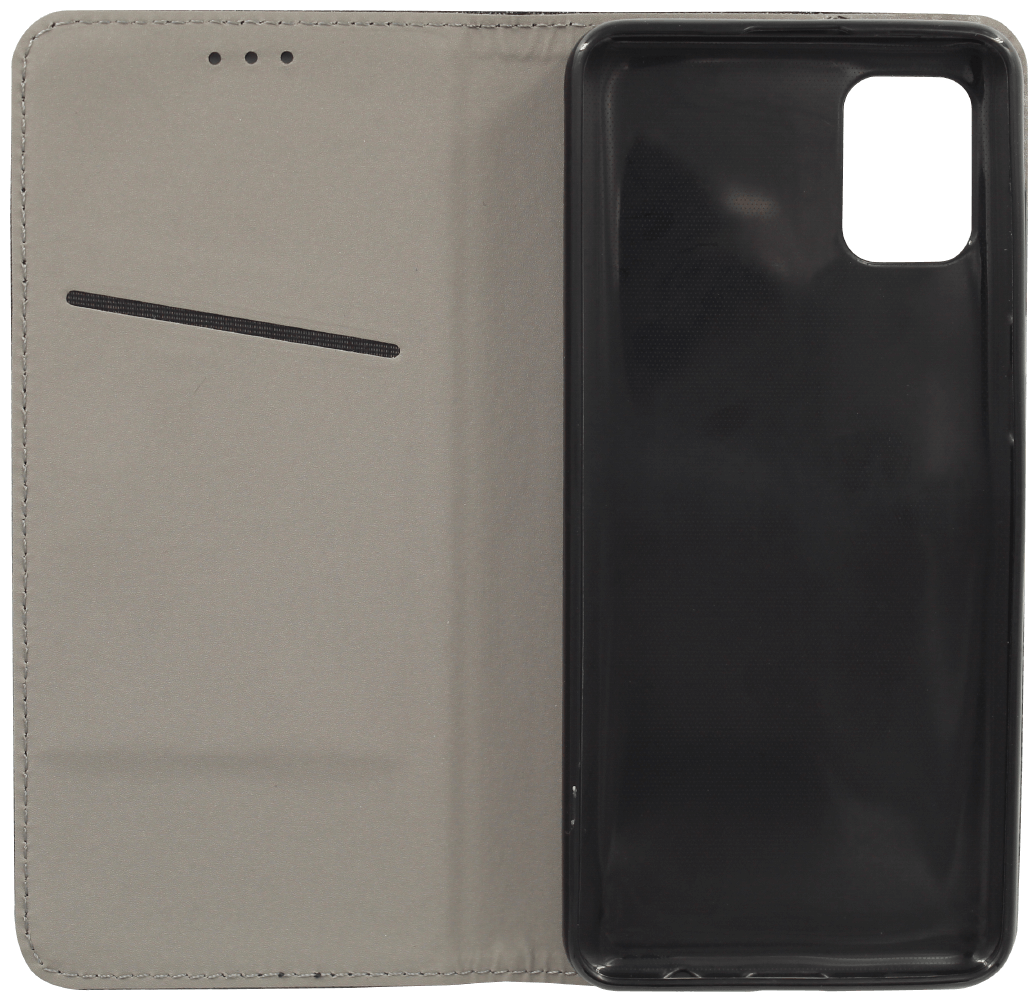 Samsung Galaxy A31 ( SM-A315F) oldalra nyíló flipes bőrtok rombusz mintás fekete