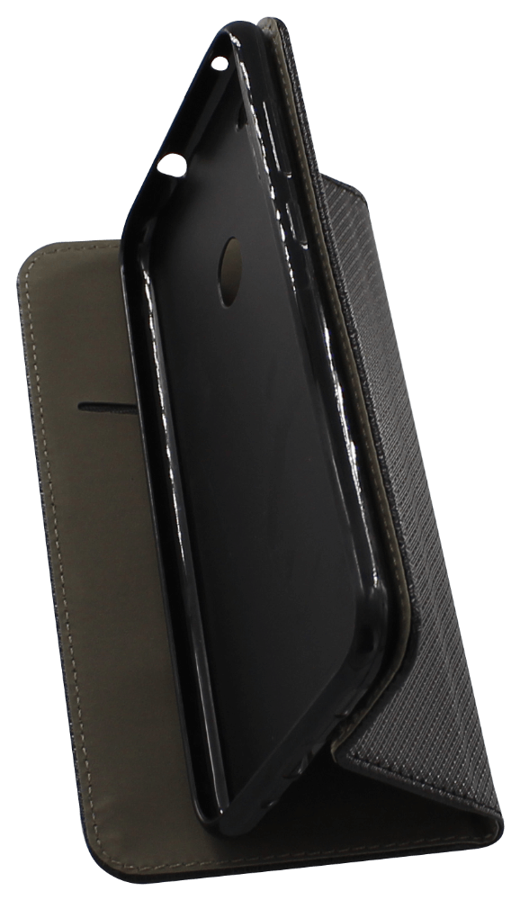 Samsung Galaxy A11 (SM-A115F) oldalra nyíló flipes bőrtok rombusz mintás fekete