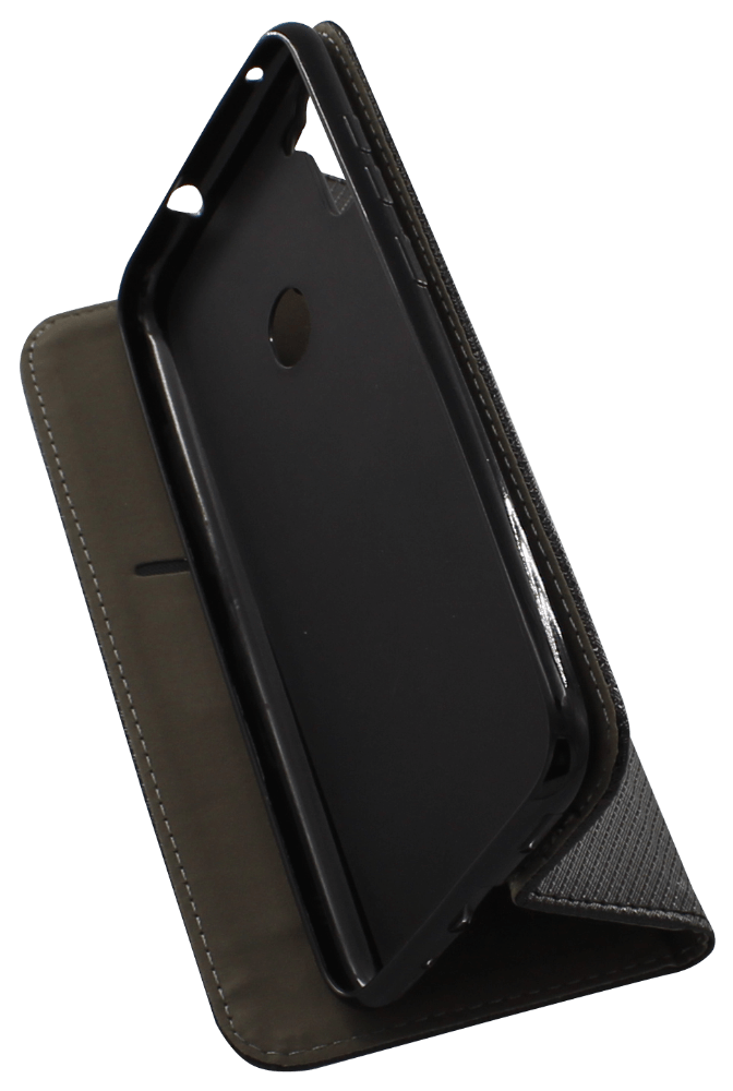 Samsung Galaxy M11 (SM-M115F) oldalra nyíló flipes bőrtok rombusz mintás fekete
