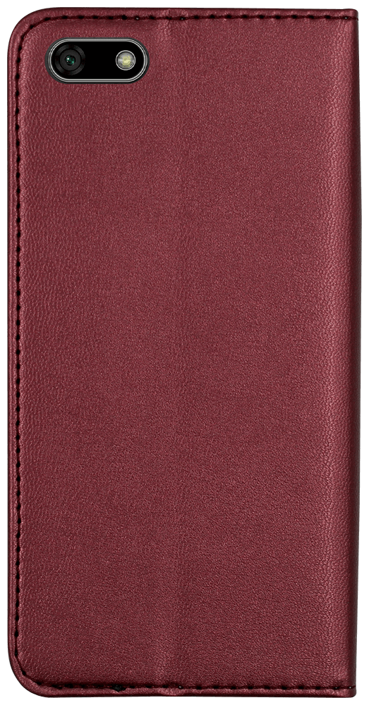 Huawei Honor 7s oldalra nyíló flipes bőrtok asztali tartó funkciós bordó