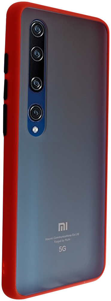 Xiaomi Mi 10 Pro 5G kemény hátlap Vennus Button Bumper piros