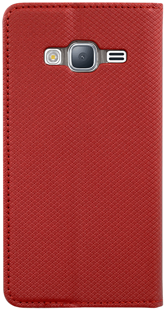 Samsung Galaxy J3 2016 (J320) oldalra nyíló flipes bőrtok rombusz mintás piros