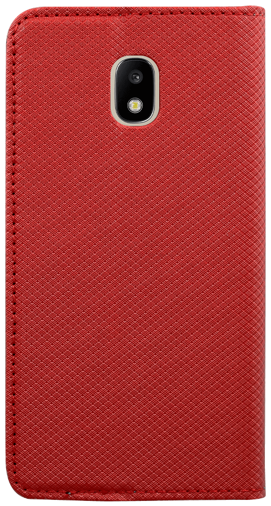 Samsung Galaxy J3 2017 (J330) oldalra nyíló flipes bőrtok rombusz mintás piros