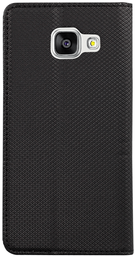 Samsung Galaxy A5 2016 (A510) oldalra nyíló flipes bőrtok rombusz mintás fekete
