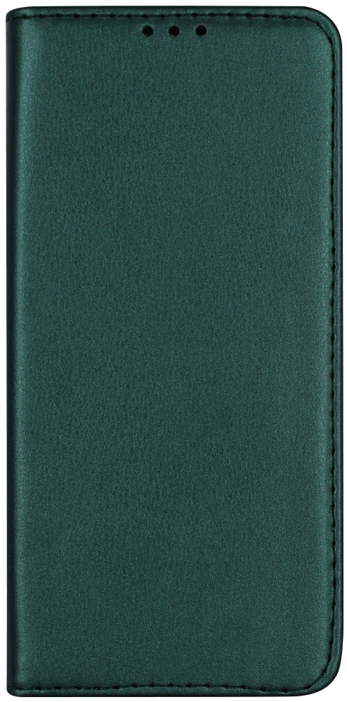 LG K42 oldalra nyíló flipes bőrtok asztali tartó funkciós sötétzöld
