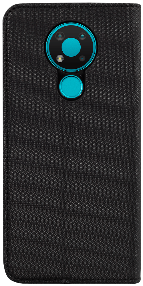 Nokia 3.4 oldalra nyíló flipes bőrtok rombusz mintás fekete