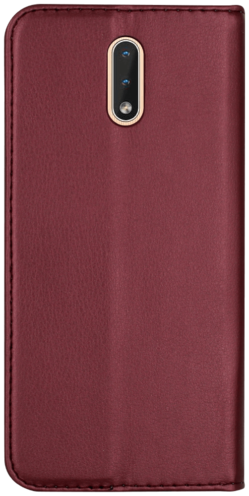 Nokia 2.3 oldalra nyíló flipes bőrtok asztali tartó funkciós bordó