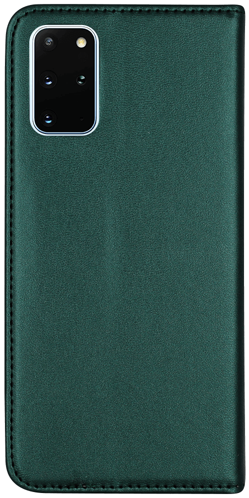 Samsung Galaxy S20 Plus (SM-G985F) oldalra nyíló flipes bőrtok asztali tartó funkciós sötétzöld