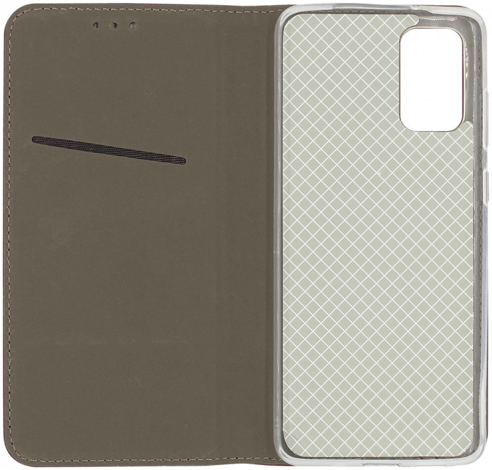 Samsung Galaxy S20 Plus (SM-G985F) oldalra nyíló flipes bőrtok asztali tartó funkciós bordó