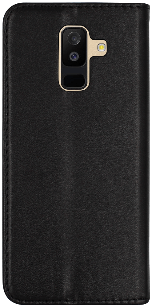 Samsung Galaxy A6 Plus 2018 (A605) oldalra nyíló flipes bőrtok asztali tartó funkciós fekete