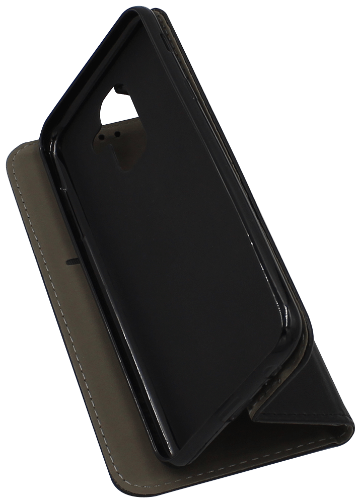 Samsung Galaxy A6 Plus 2018 (A605) oldalra nyíló flipes bőrtok asztali tartó funkciós fekete