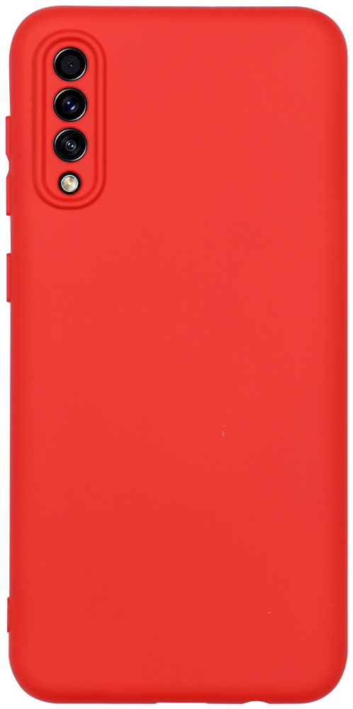 Samsung Galaxy A50 (SM-505) szilikon tok kameravédővel matt piros