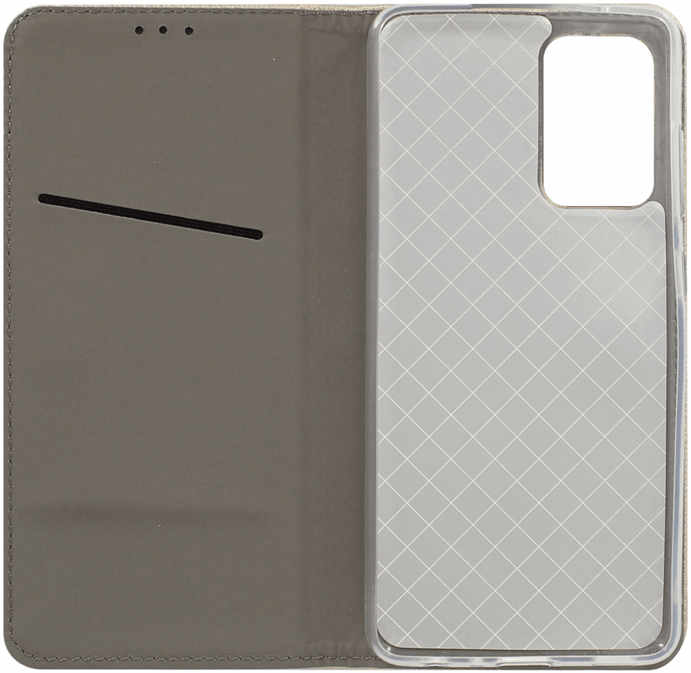 Samsung Galaxy A52s 5G (SM-A528B) oldalra nyíló flipes bőrtok rombusz mintás arany