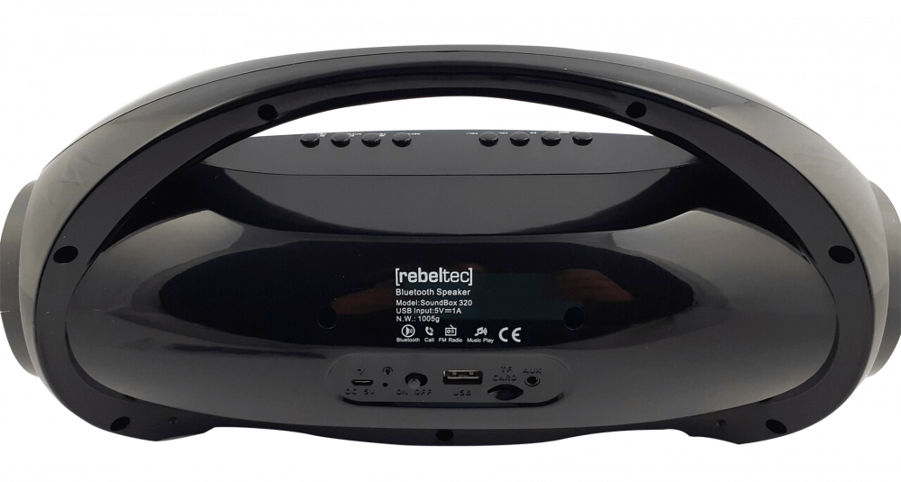 Motorola Moto E4 Plus kompatibilis bluetooth hangszóró Rebeltec Soundbox fekete