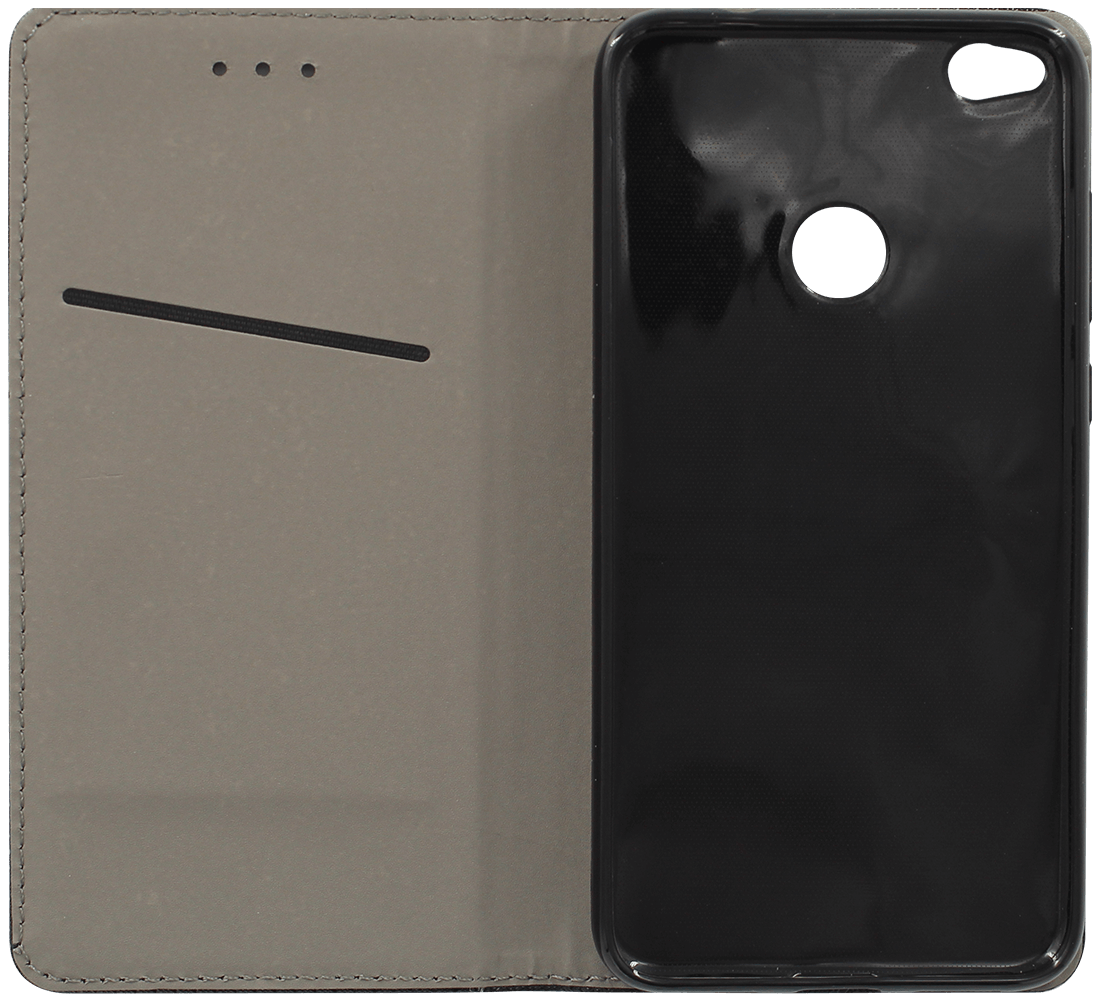 Huawei P9 Lite 2017 oldalra nyíló flipes bőrtok rombusz mintás fekete